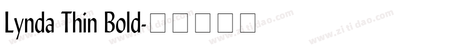Lynda Thin Bold字体转换